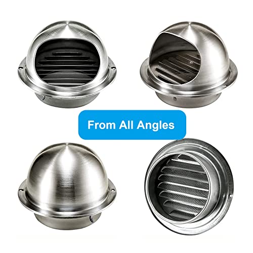 Grille à persiennes durable pour hotte de ventilation extérieure et aération murale - 3