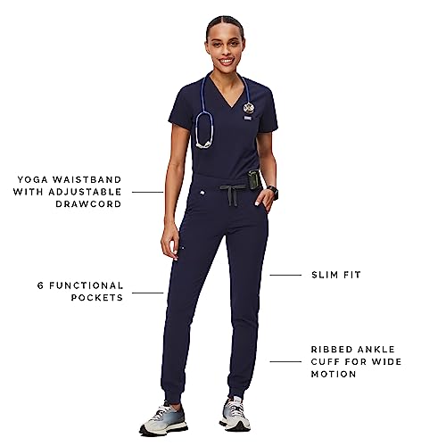 Figs Zamora Jogger Style Scrub Pants For Women - Navy, S #TOP1