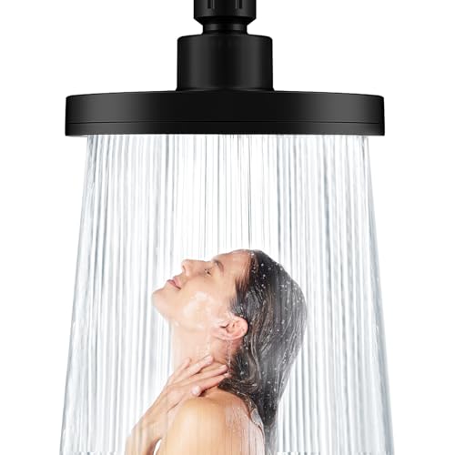 HAWOO Regaderas para Baño, 6 in 1 Multifuncional Cabeza de Ducha, Regadera de Lluvia de Alta Presión ABS Galvanoplastia, Rotacion de 360 Ángulo Ajustable Redondo Regaderas Fija...