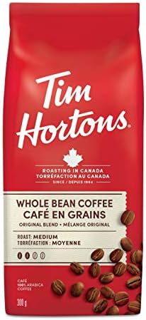 Tim Hortons Original Coffee Medium Roast Full Bean Bag 300g