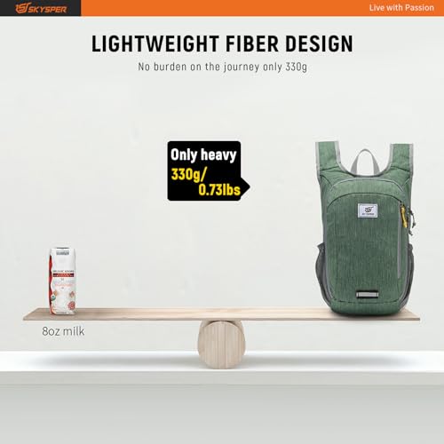 SKYSPER Faltbarer Rucksack 20L, Ultraleicht Wanderrucksack Kleiner – Ansicht 2