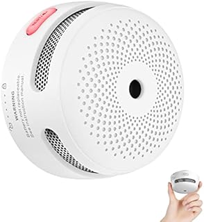 X-Sense Mini Smoke Alarm, 10-Year Battery Fire Alarm Smoke Detector with LED Indicator & Silence Button, Conforms to EN14604 Standard, XS01