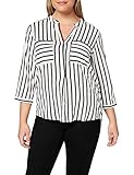 Komplett gestreift. VERO MODA Female Hemd mit 3/4 Ärmeln Gestreiftes SSnow White 1