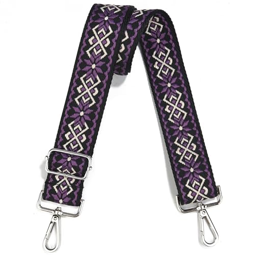 Image of Crossbody Straps for Purses Silver Hardware Purse Strap Wide Shoulder Strap Adjustable Replacement