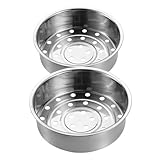 ULTECHNOVO 2 Stück Dampfgarer aus Stahl für Gemüse- und Knödeltopf Zubehör für Reiskocher und Dampfdrucktopf