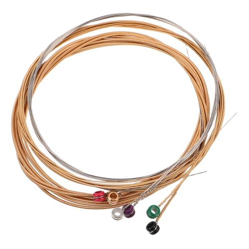 Genérico Juego De 6 Cuerdas Para Guitarra Folclórica Instrumento De Guitarra Llavero Con Borla Para...