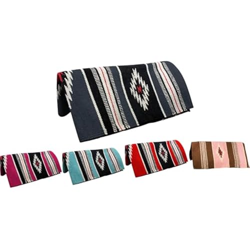 Tahoe Tack Handwoven Navajo-Inspired Acrylic Western Horse Saddle Blanket – 32" x 64", Southwest Aztec Design, Decorative, Great for Riding, Display, or Home Decor