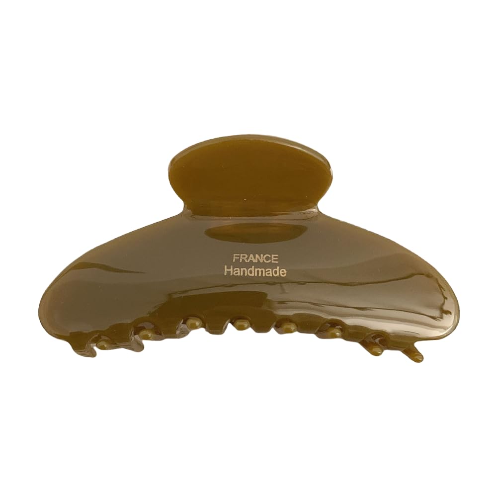 ZHOUMEIWENSP French Large Hair Claw Clips for Thick Hair, Tortoise Hair Clips, Acrylic Celluloid French Butterfly Jaw Clips, Strong Hold for Women Girls (olive-green)