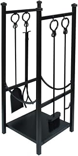 LILIKY Firewood Storage Rack Metal Floor Standing Domestic Fireside Firewood Rack Burning Tool Rack Wood Firewood Storage