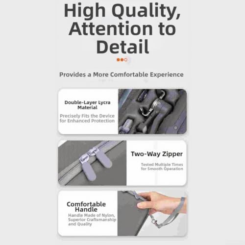 Estuche protector para DJI Osmo Mobile 8P maletín antigolpes gris de 20cm para cables 4