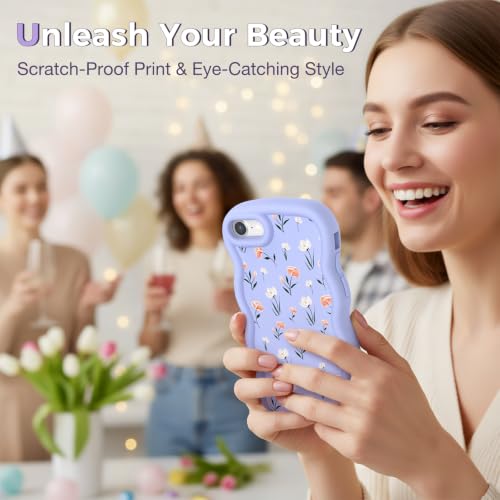 CASBST for iPhone SE/8/7 Phone Case, Curly Wavy Frame with Cute Pattern by CASBST - Used condition - Image 6