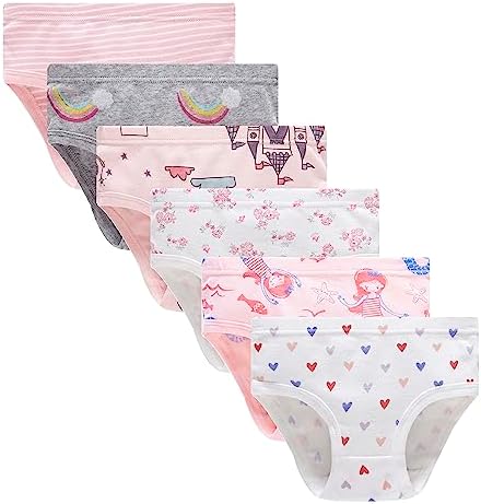 KikizYe Soft Cotton Panties Big Girls Undies Assorted underwear (Pack of 6) Size 10