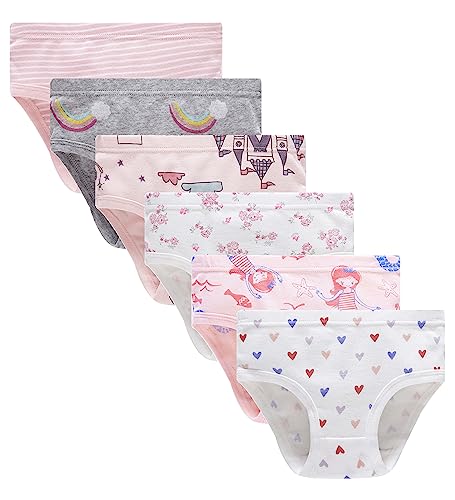 Kikizye Soft Cotton Panties Big Girls Undies Assorted Underwear (Pack Of 6) Size 10 #TOP13