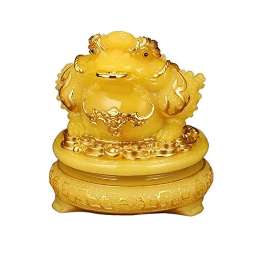 Statue Feng Shui Pixiu et Crapaud doré à Trois Pattes gris