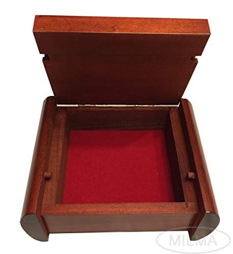 Secret Heart Linden Wood Polish Jewelry Keepsake Box Two Hearts Valentine's Day Present #TOP3