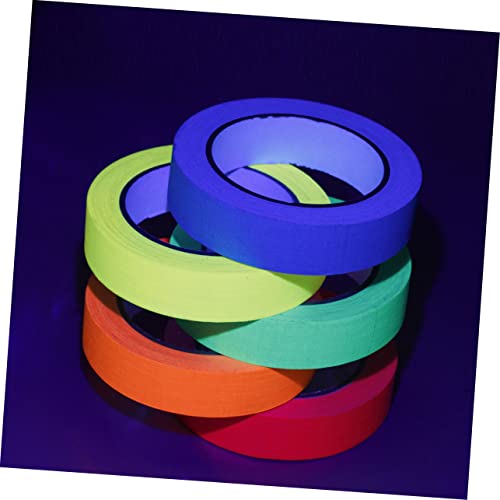 Generic 24 Rolos Fita Fluorescente Brilha Na Fita Escura Fita De Luz Neon Fita De Brilho Para o Palc