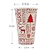 Richboom Christmas Cups, 32 Count 16 oz Disposable Christmas Coffee Cups Holiday Paper Coffee Cups Hot Chocolate Bar Supplies for Merry Christmas or New Year Party Decorations