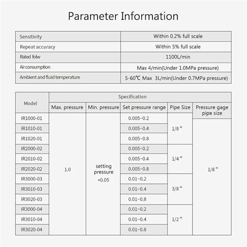 Régulateur de pression IR2000-02BG pour stabiliser l'air comprimé de vos machines - 2