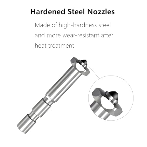 Kobra 3 Max Düse 0,4/0,6/0,8MM, Integrierte Schnellwechseldüse aus gehärtetem Stahl, hoher Durchfluss, hohe Geschwindigkeit, Heißend-Spritzdüse für Anycubic Kobra 3 Max 3D-Drucker, 4PCS