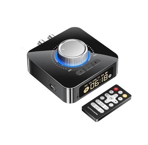 Boannice Bluetooth 5.4 Receiver Transmitter for Old Stereo,Amplifier,Computer,Headphone,Car,Bluetooth Audio Adapter for Seniors,Low Latency,with Remote Controls