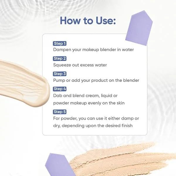 Image of VEGA Makeup Blender Sponge - Pack of 12 Soft Beauty Blender for Foundation, Concealer, BB Cream & Powder - Professional Makeup Sponge Puff for Flawless Makeup & Smooth Blending for Women, (MP-06)