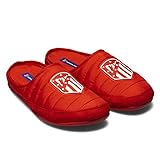 Apta para lavar en lavadora. Zapatillas Oficiales Atlético de Madrid Amatista Rojo Zapatillas de Estar por casa Hombre Invierno Otoño - 44 EU