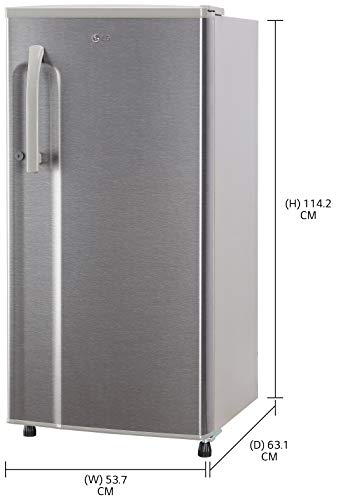 Image of LG 188 L 3 Star Direct-Cool Single Door Refrigerator (GL-B191KDSD, Dazzle Steel, Fastest Ice Making)
