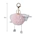 Cute Fluffy Unicorn Keychain, Pom Pom Style Plush Ball Pendant Keyfob Key Ring