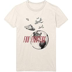 Rock Off Foo Fighters T Shirt UFO Planes Band Logo Nouveau Officiel Homme Natural Size - Les Beatles, Paul McCartney, John Lennon, RIngo Starr, George Harrison