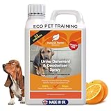 Eco Urine Deterrent & Deodoriser Spray Big Value 2.5L Refill Urine Stop for Cat And Dog Repellent Stop Cats And Dogs Repeat Marking Indoors And Outdoors 100% Natural Enzyme Urine Destroyer
