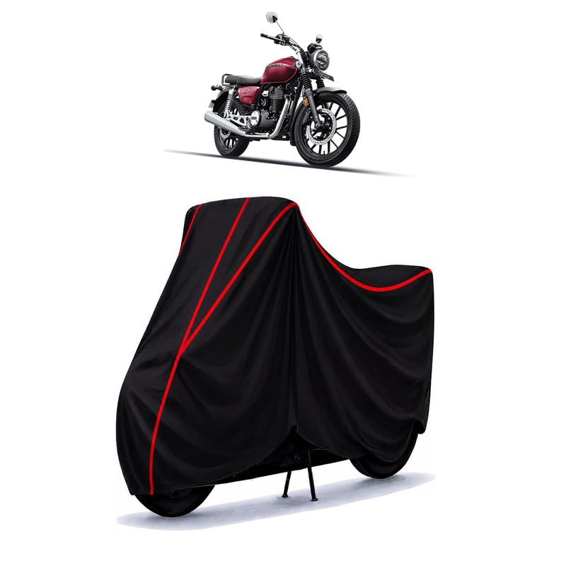 Image of CB 350 Water Resistant Bike Cover for All Motorcycles & Rain | Heavy Duty Taffeta Fabric | UV Protection, Dustproof, Scratchproof | All Weather Two Wheeler Body Cover with Elastic Bottom