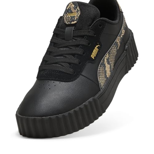 Puma Women's Carina Leather Shoes Sneaker, 3.0 Snake Black-Gold, 6, 3.0 Snake Black-Gold, 6 by PUMA - Image 5