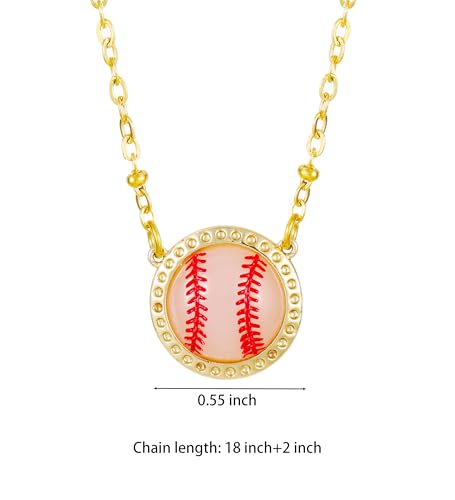 Baseball Necklace Baseball Gifts for Women Mom Team Softball Baseball Charm Necklace3