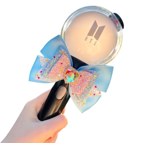 Coolicee ペンライトリボン 手作り リボン ハンドメイド ペンライト リボン うちわリボン ペンライト用リボン Hamdmade Light Stick Ribbon Bow 推し活 痛バッグデコ ハンドメイド リボン 自作リボン ペンラ リボン デコレーション推し色 (Blue)（Amazon）