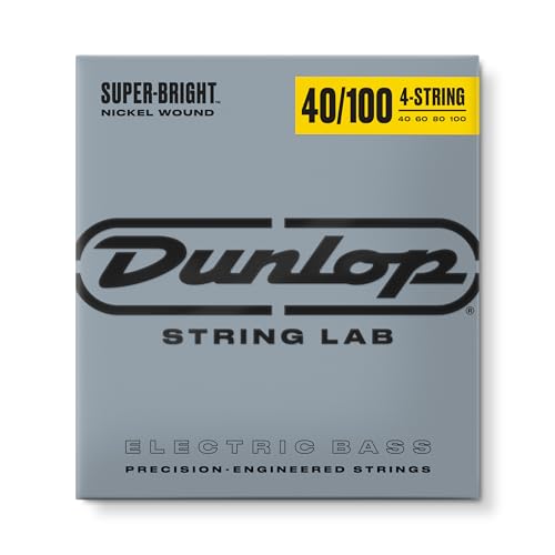 Dunlop Super Bright Nickel Wound Bass Strings, Light, 40-100