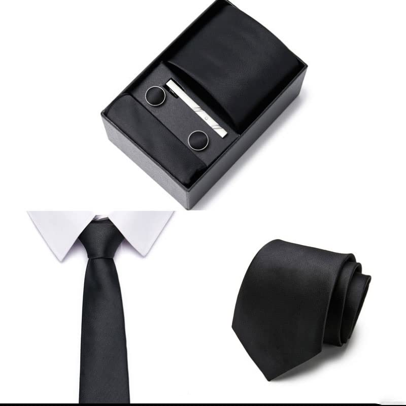Set de corbata, pañuelo y gemelos para hombre miniatura 3