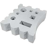 CTcar Schmiedeblock 32kg aus Kugelgraphitguss |Metallformgeräte | Mit Rund-/Vierkantlöchern & Rändern für Biegen, Stanzen, Formen (11,5\ x10,25)