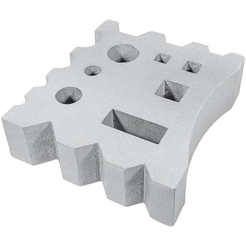 CTcar Schmiedeblock 32kg aus Kugelgraphitguss |Metallformgeräte | Mit Rund-/Vierkantlöchern & Rändern für Biegen, Stanzen, Formen (11,5\ x10,25)