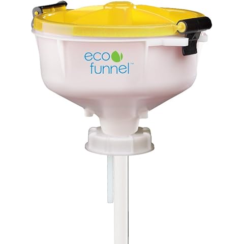 8 inch ECO Funnel, 70mm SW Cap Adapter, Yellow Lid Cover