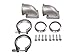 3" Vband T4 Turbo 90 Degree Elbow Adapter Flange 304 SS Cast + Clamp 1 Pair