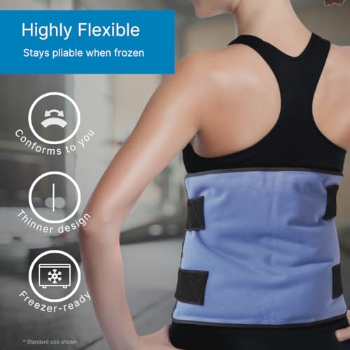 FlexiKold Ice Packs for Injuries Reusable with Straps – Cold Compress Gel Cold Pack, Ice Pack for Knee, – Flexible Medical Ice Wrap for Back, Shoulders, Legs, Muscle Pain – Standard – 2 Pk - Thumbnail 4