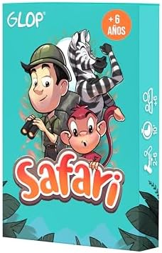 Glop Safari, Juegos de Mesa Niños 6-99 Años - Juego de Cartas Fam...