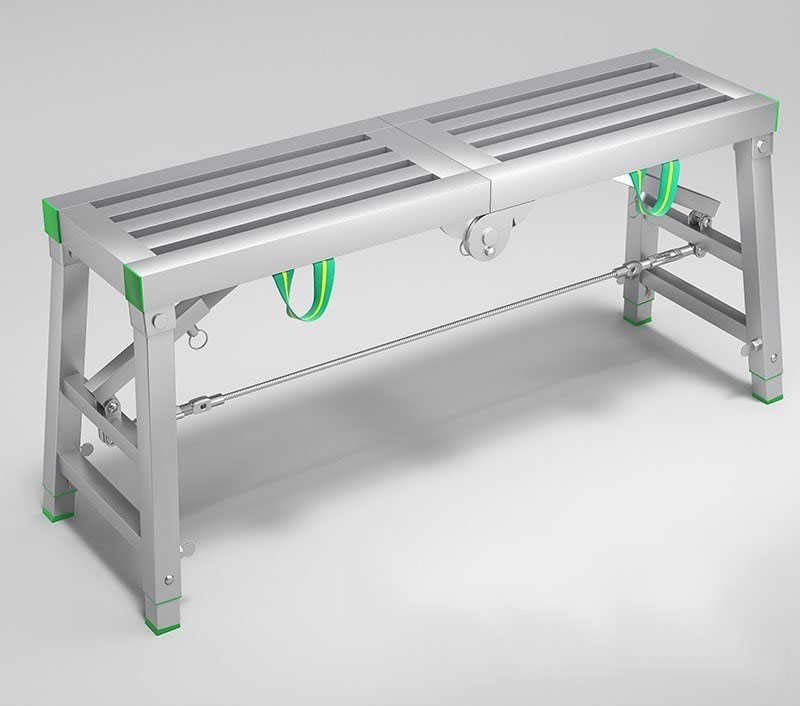 Échafaudage portable réglable avec plate-forme de travail stable