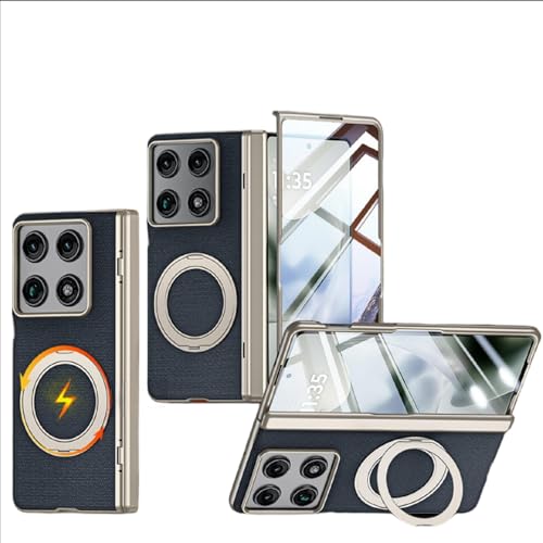 Moto Razr Fold �Ή� �P�[�X �t�@�u���b�N���� �k����̌^�J�o�[ 360 �x�}�O�l�b�g�����O�X�^���h�t�� ���C�����X�[�d�Ή� �ϏՌ��ی�J�o�[ (�u���[)