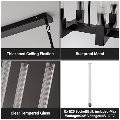 Black-12-Lights-Modern-Chandelier-with-Glass-Tube-54Chandeliers-Rectangular-Luxurious-Large-Chandelier-Fixture-Ceiling-Pendant-Lighting-for-Dining-Living-Room-Foyer