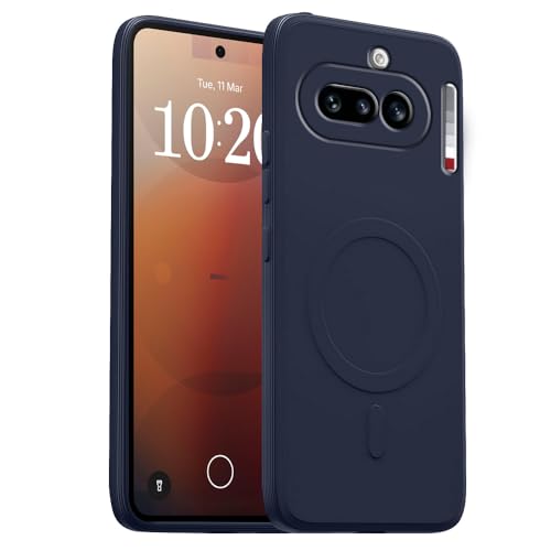 Image of Back Cover Nothing Phone (4a) 5G | MagFit Ring Design (Non-Magnetic) | Shockproof Case | Anti-Slip Grip | Raised Camera Edges | Slim Protective Case for Nothing Phone (4a) 5G (Steel Blue)