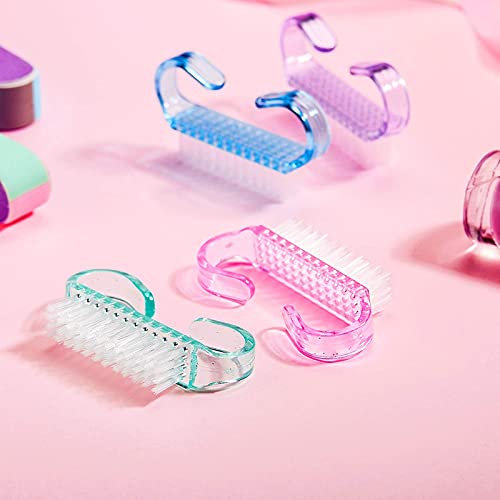 Belicia 4 Pieces Handle Nail Brush Nail Hand Scrubbing Cleaning Brush (Small, Multicolor) - Image 4