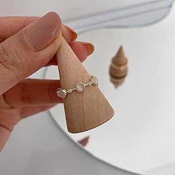 Rings Women Simple Metal Lace Edge Opal Rings Women Fashion Wedding Party Girls Novelty Jewelry Luxury Exquisite Rings for Women Sterling Silver Thumb Rings Color Section A