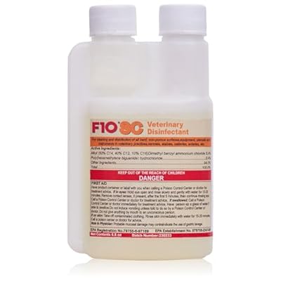 F10 SC Concentrated Veterinary Disinfectant for Kennels, Litter Box, Cage, Terrariums, Habitats, Vet Practices - 200 ml 6.8oz