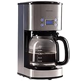 Ultratec Macchina del caffè con filtro KM-30 e timer, acciaio inox/nero, potenza 1.000 watt